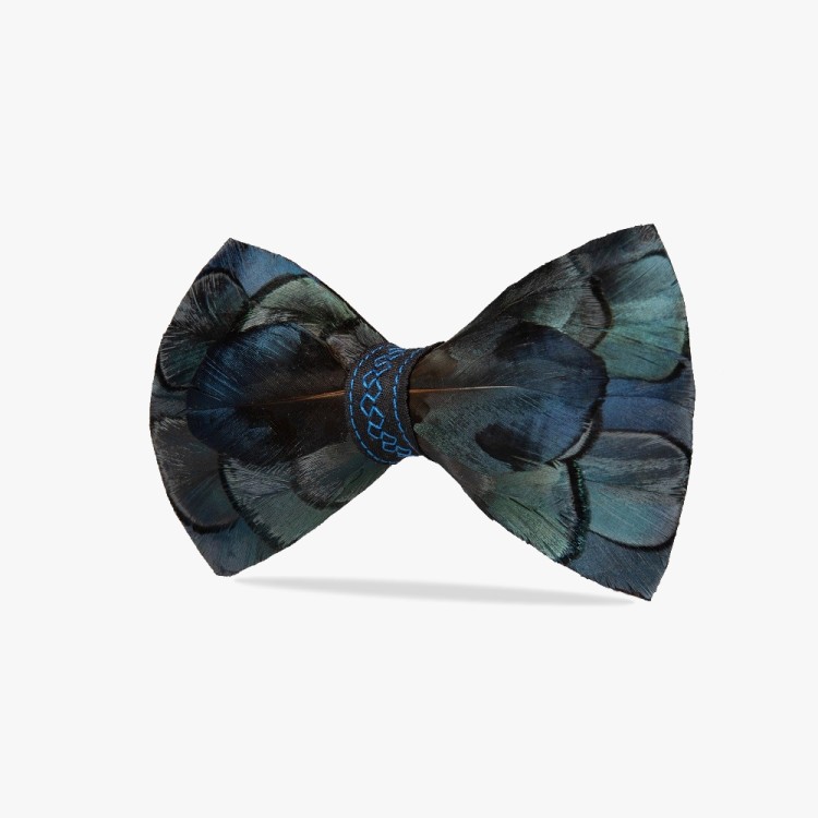 muszka meska z pior naturalnych