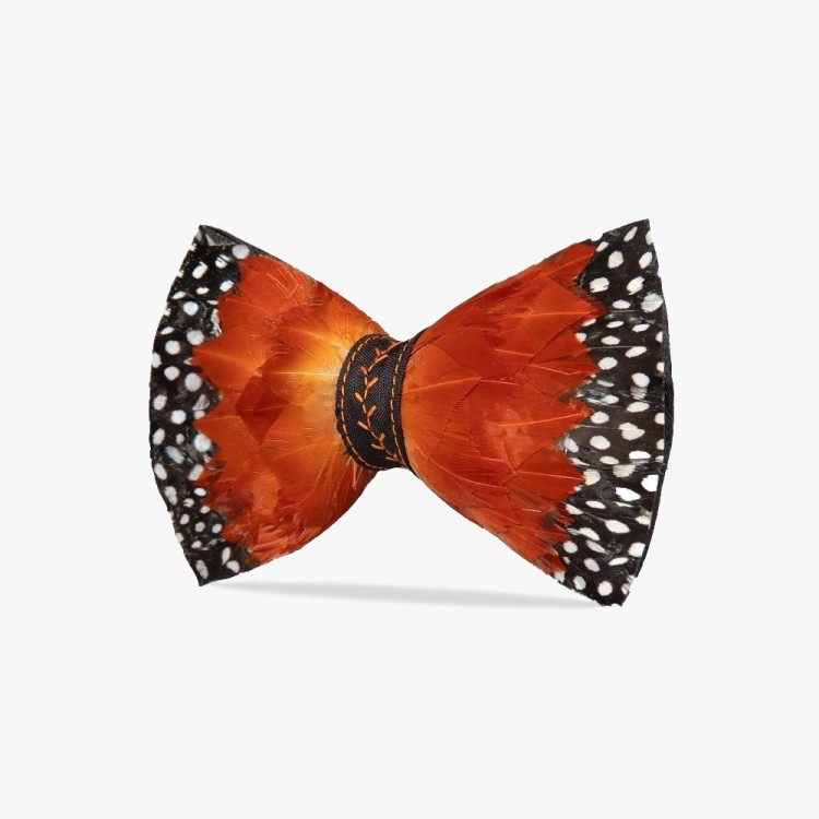 muszka meska do garnituru z pior naturlanych