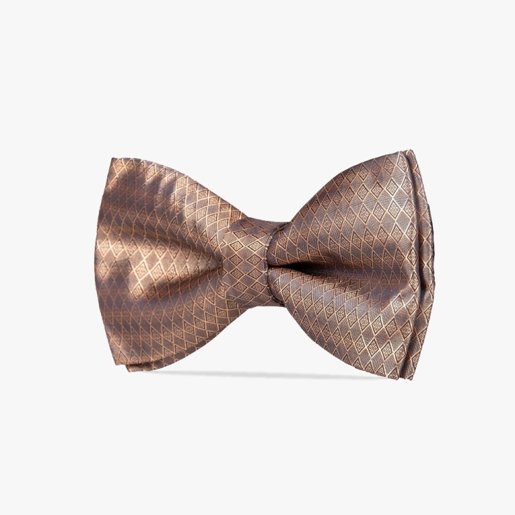 muszka meska zloto brazowa ze wzorem