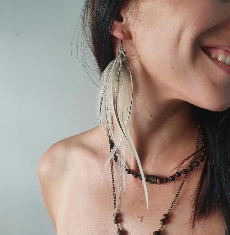 kolczyki w stylu indian