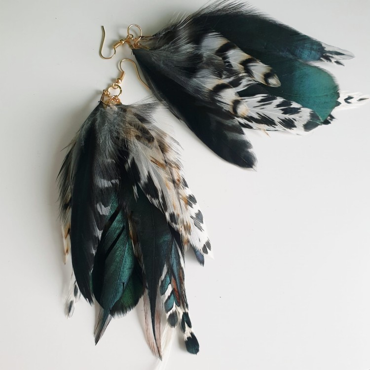 Kolczyki z piór forest Zuzzo