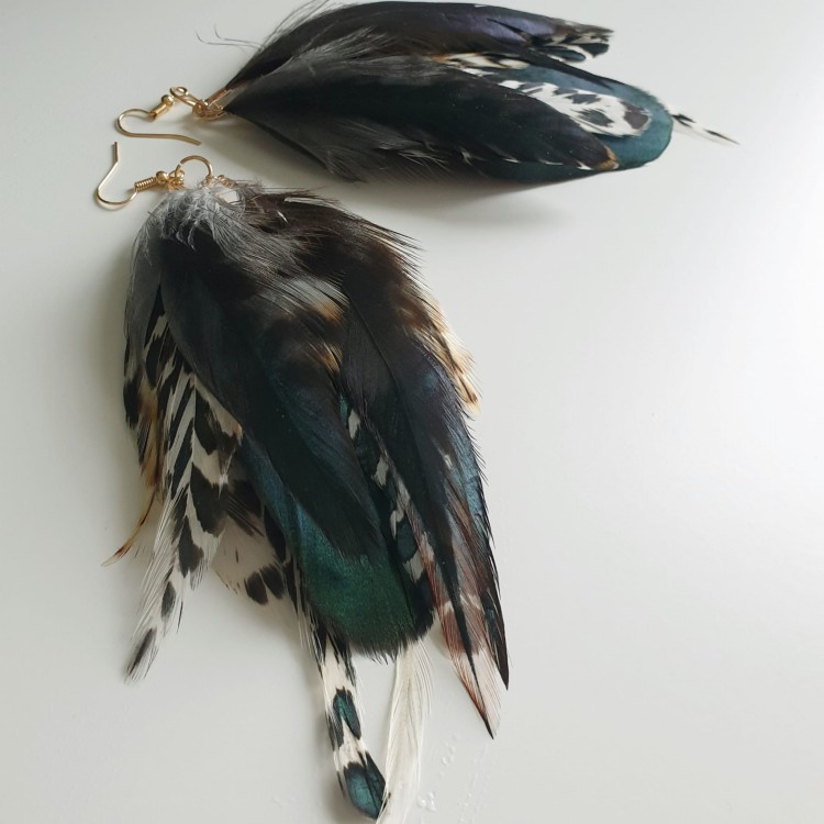 Kolczyki z piór forest Zuzzo