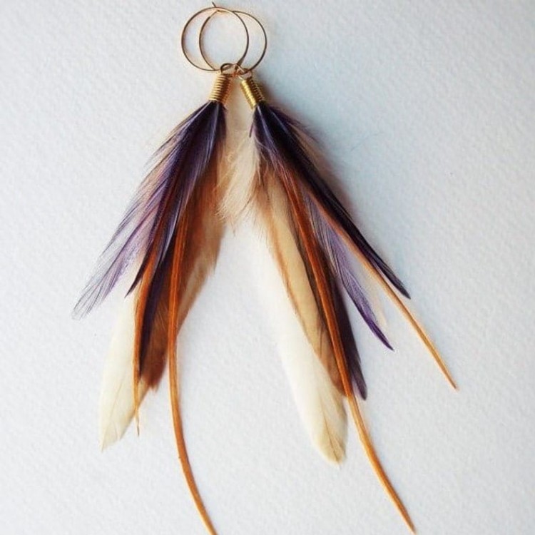 kolczyki z piór Jungle