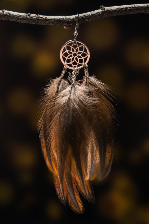 łapacz kolczyki z piór zuzzo