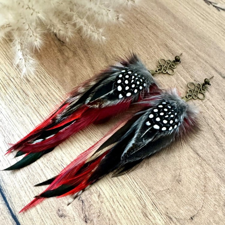 redpepper kolczyki z piór