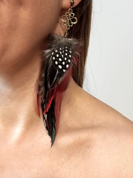 redpepper kolczyki z piórami