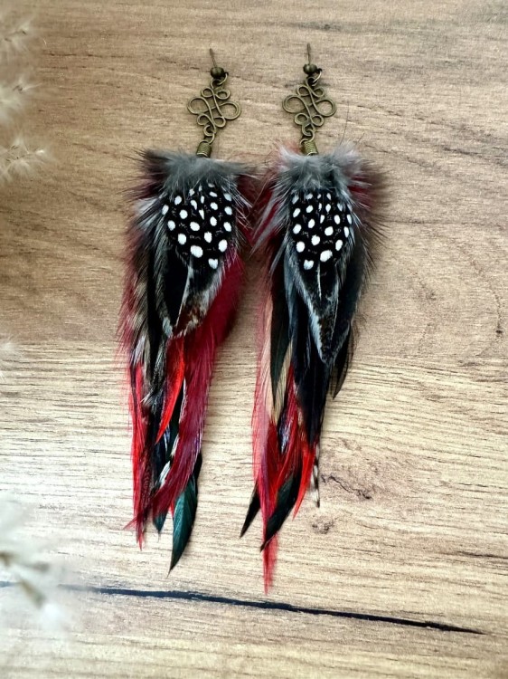 redpepper kolczyki z piórami