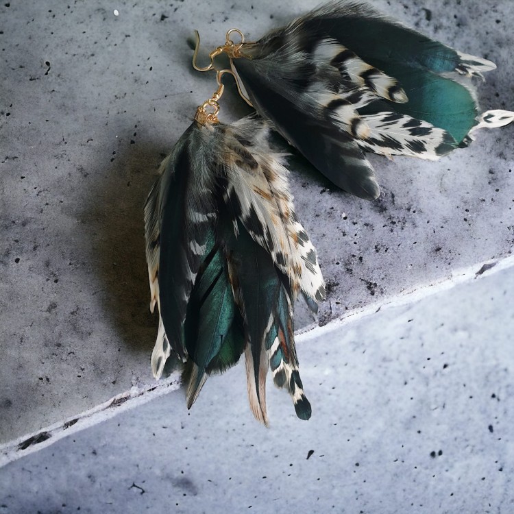 Kolczyki z piór forest Zuzzo