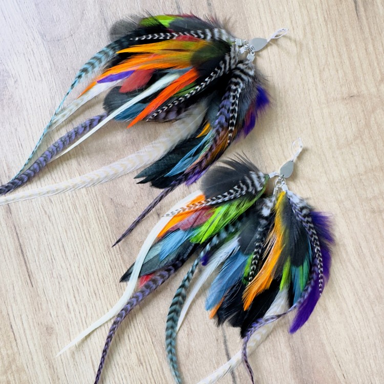 Kolczyki z piór Fija Zuzzo