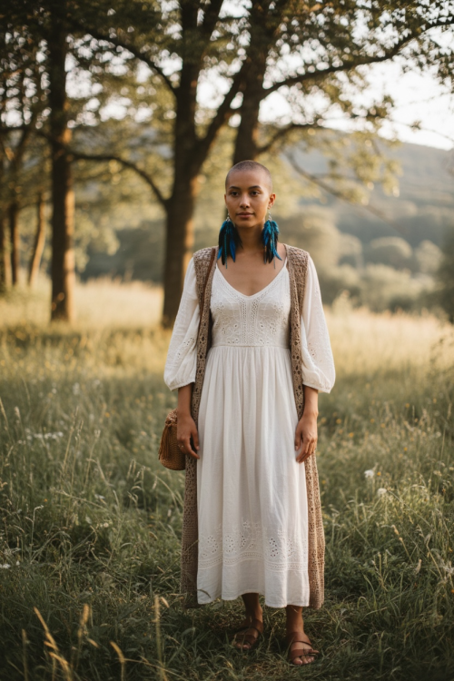 Kolczyki z piór winter blue czarno niebieskie