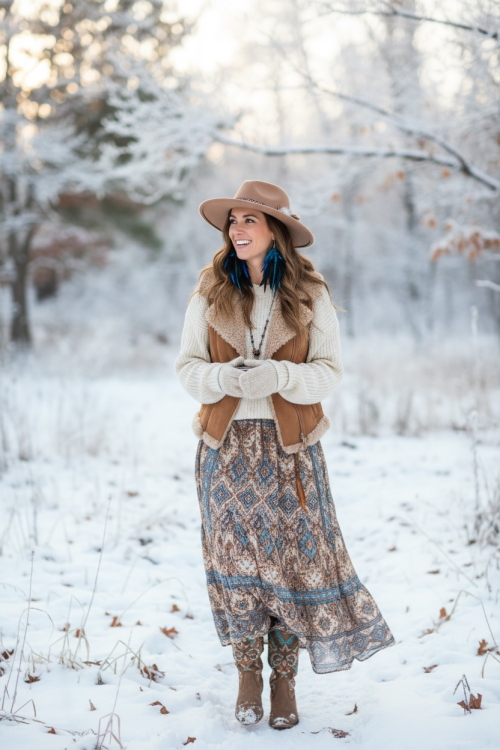 Kolczyki z piór winter blue zuzzo