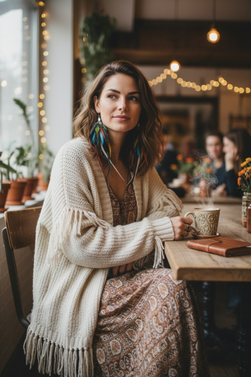 Kolczyki z piór Fija Zuzzo