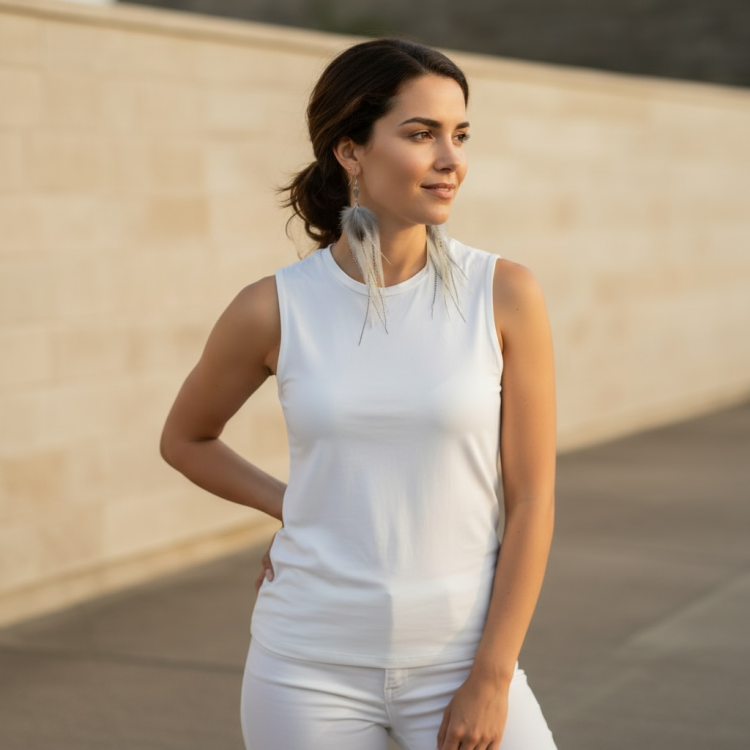 Kolczyki z piór Zuzzo baby blue biały niebieski srebro