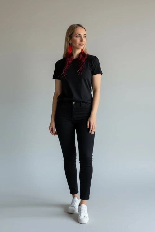 Kolczyki z piór Karmazynowy Blask, czerwone pióra