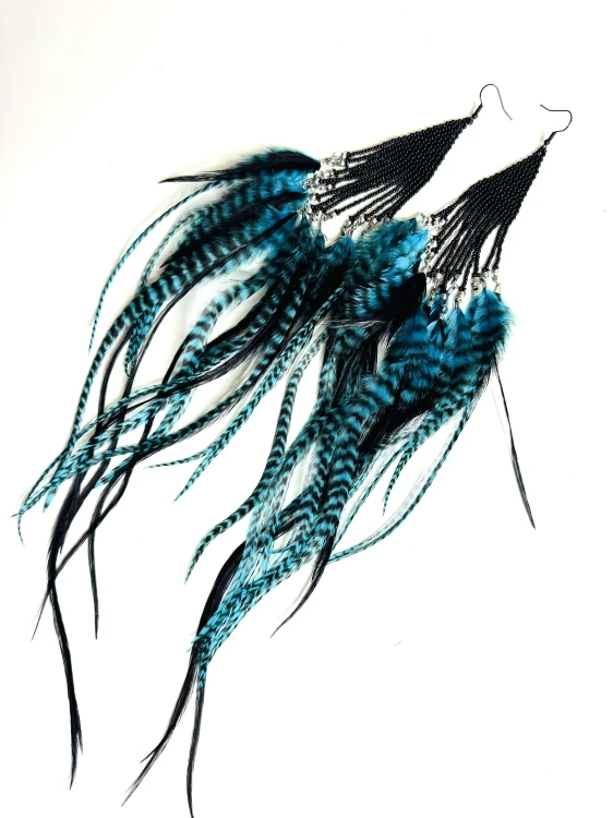 Kolczyki z piór Morski Feniks zuzzo