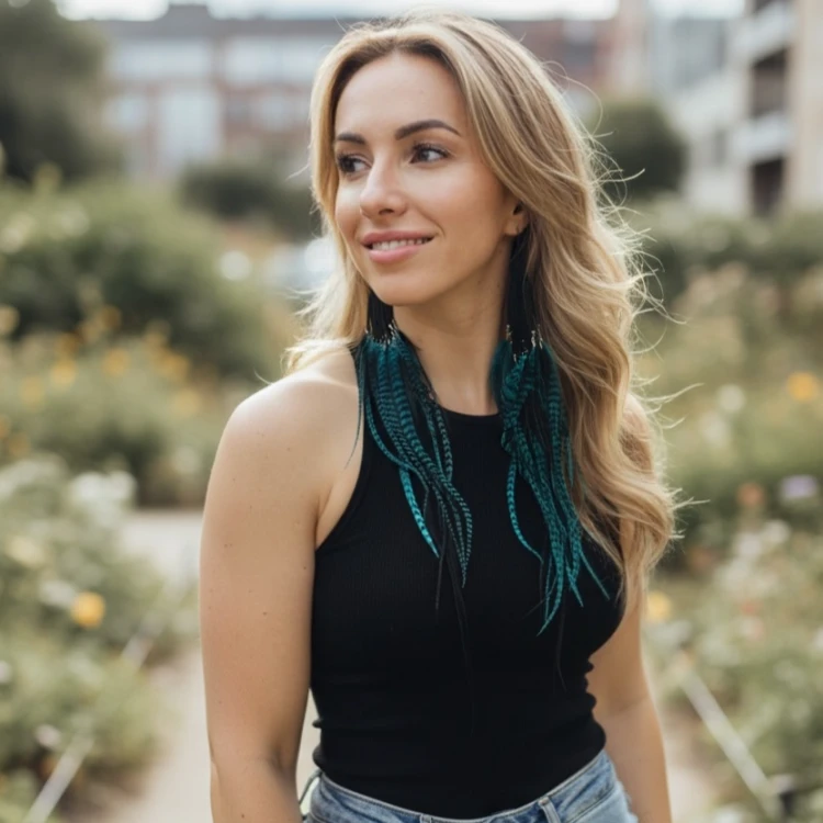 Kolczyki z piór Morski Feniks zuzzo