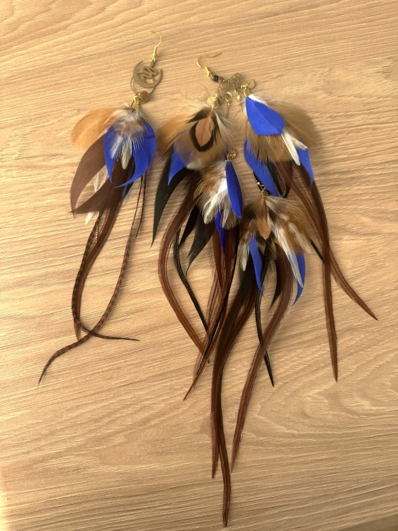 kolczyki z piór magiczna kolekcja mocy Zuzzo wąż i tygrys