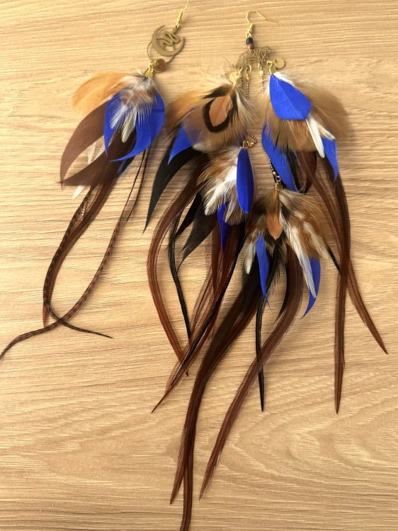 kolczyki z piór magiczna kolekcja mocy Zuzzo wąż i tygrys