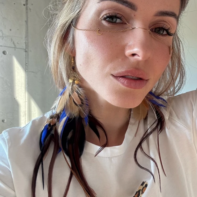 kolczyki z piór magiczna kolekcja mocy Zuzzo wąż i tygrys