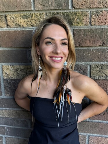 Kolczyki z piórami Tygrys i zebra zuzzo