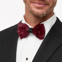 Muszka męska z piór Zuzzo Royal Burgundy