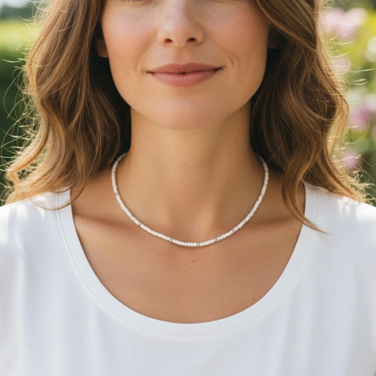 Naszyjnik Choker Haulit - Kamień Spokoju i Czystej Harmonii
