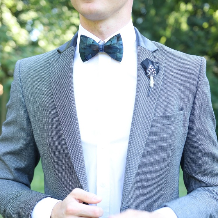 Skarabeusz niebieski mucha męska z piór naturalnych bażanta srebrzystego 